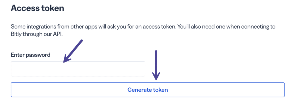Generate Bitly token