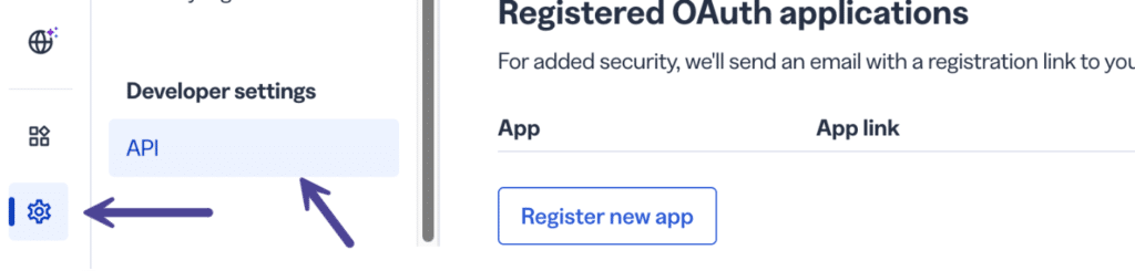 Bitly API settings