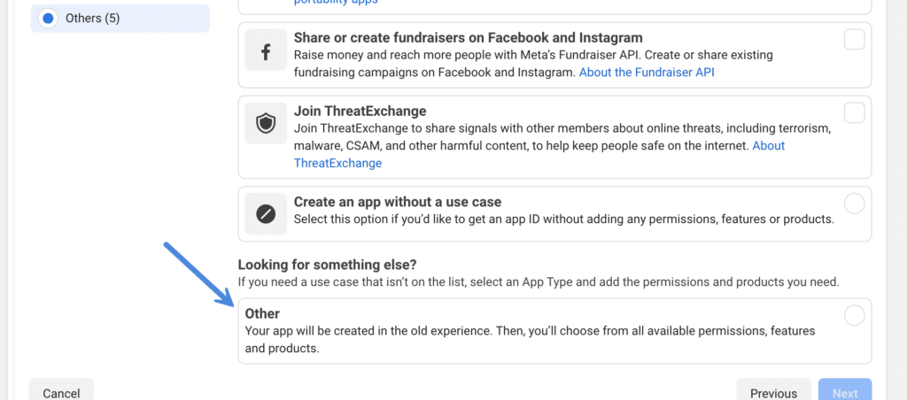 Facebook app use case