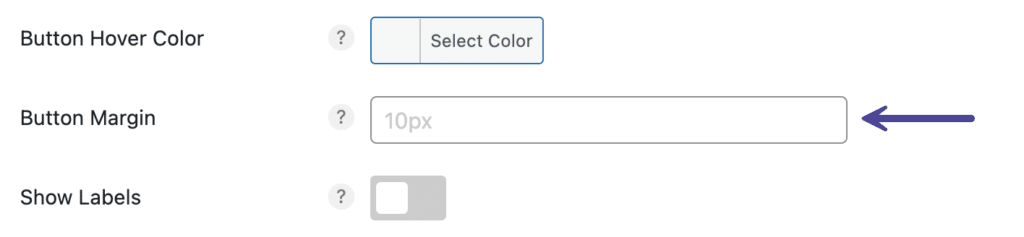 Button margin
