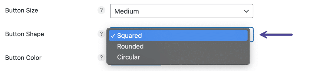 Novashare button shape