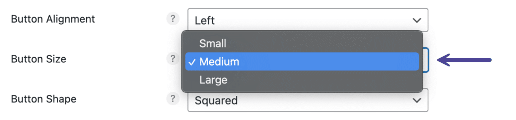Novashare button size