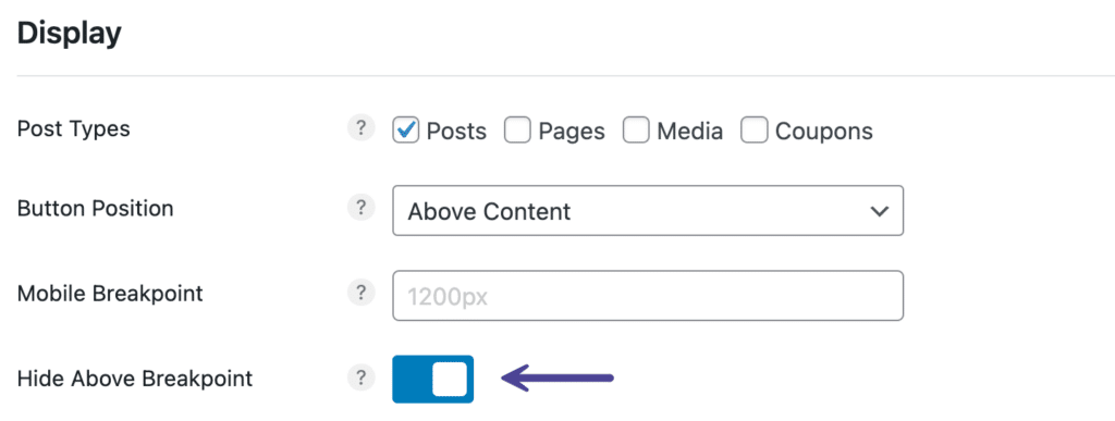 Novashare hide above breakpoint