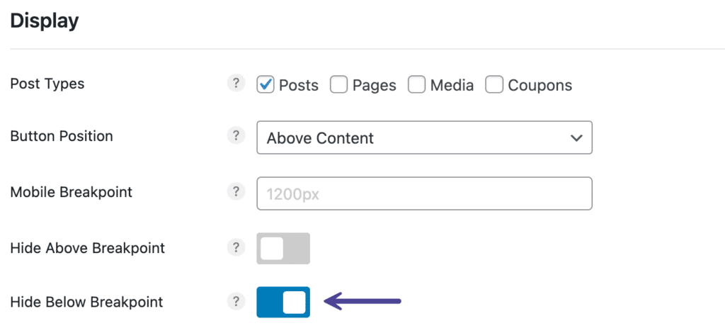 Novashare hide below breakpoint