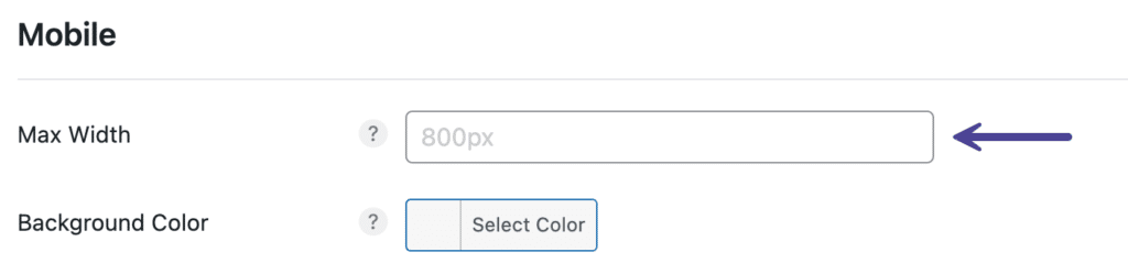 Mobile Max Width