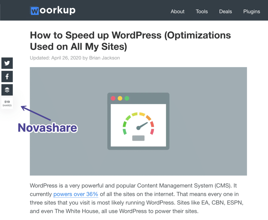 Novashare example