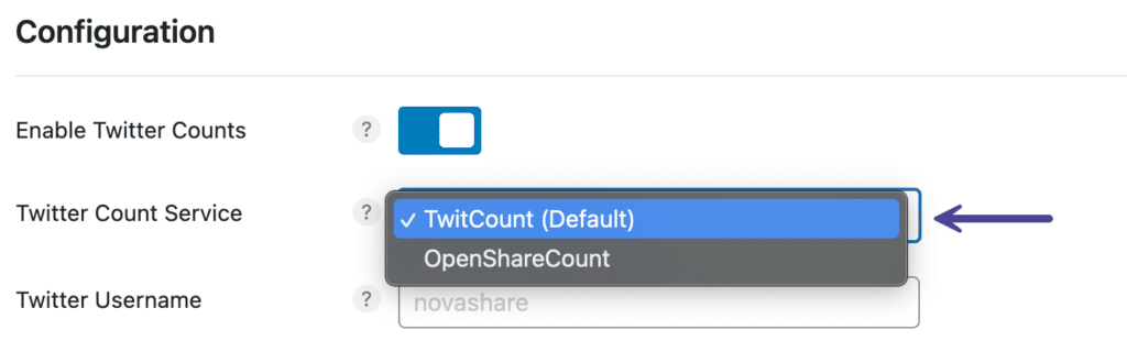 Twitter Count Service - TwitCount