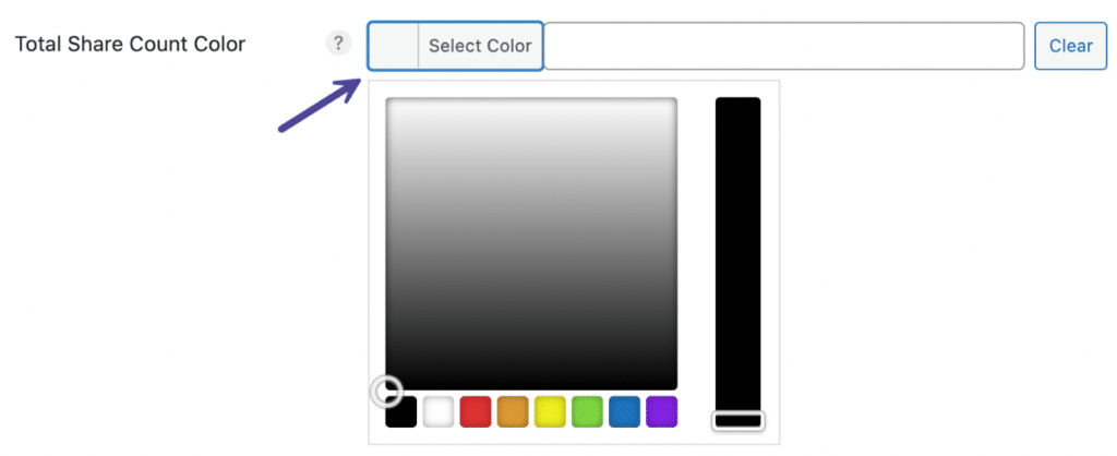 Novashare total share count color