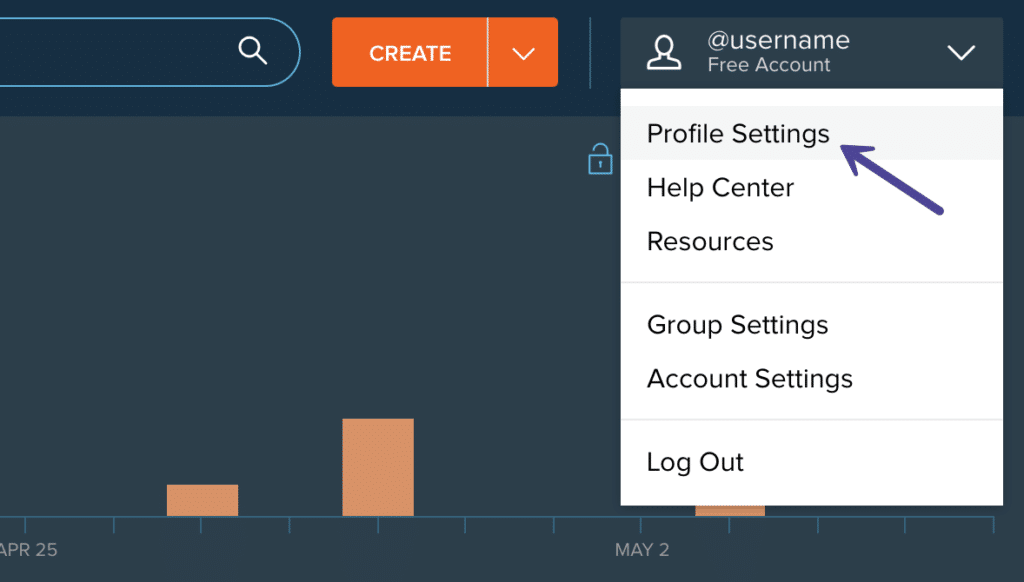 Bitly profile settings