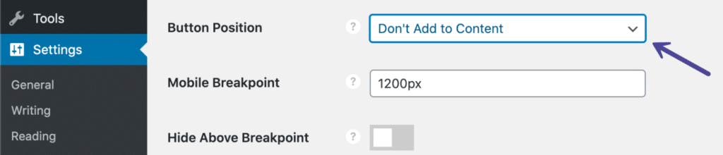 Novashare Button Position (Don't Add to Content)