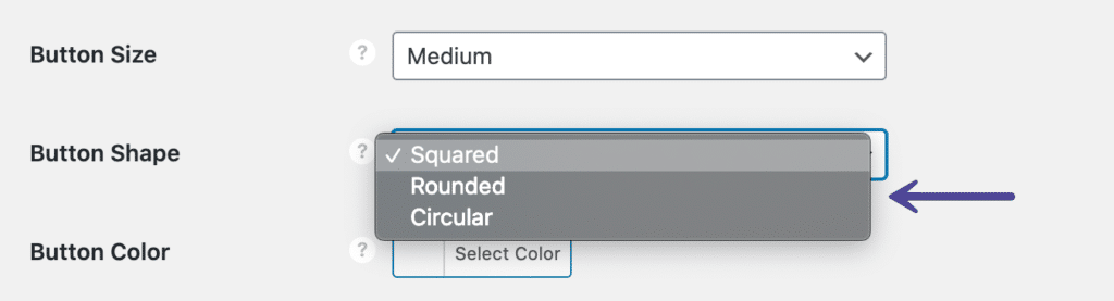 Novashare button shape