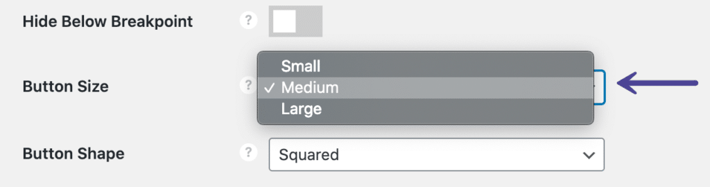 Novashare button size