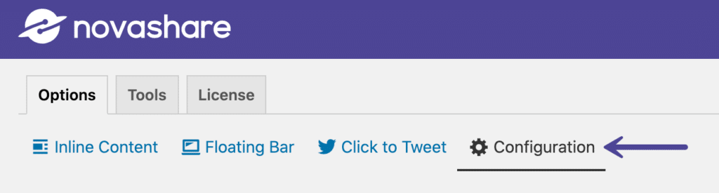 Novashare Configuration