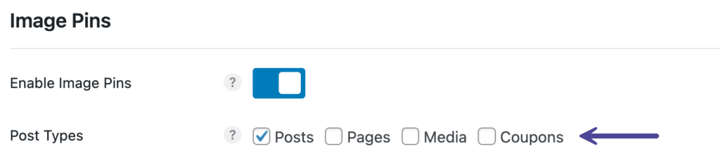 Novashare Pinterest image hover post types