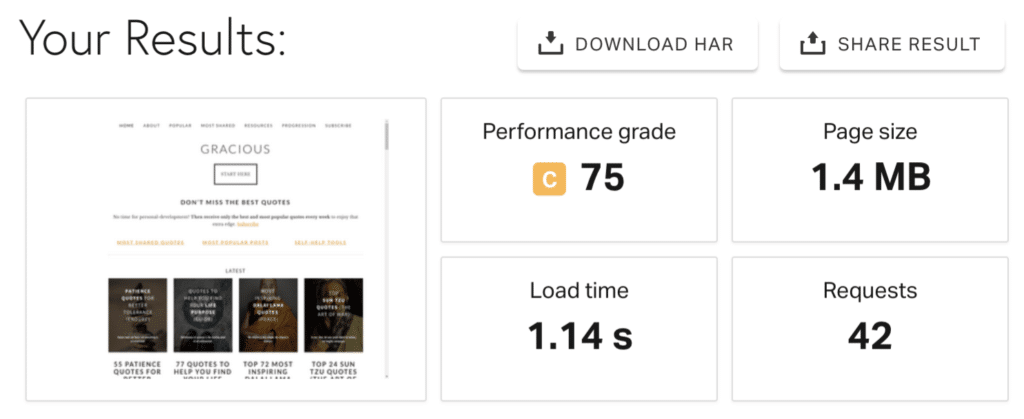 Novashare speed test after