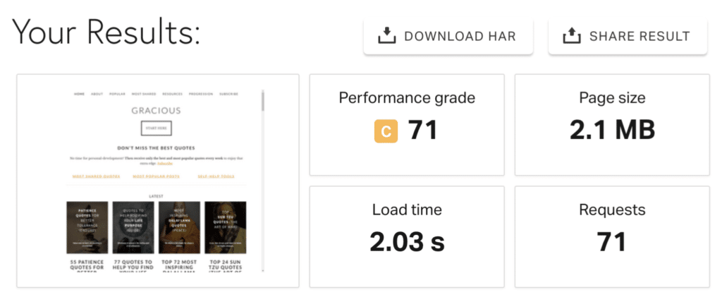 Novashare speed test before