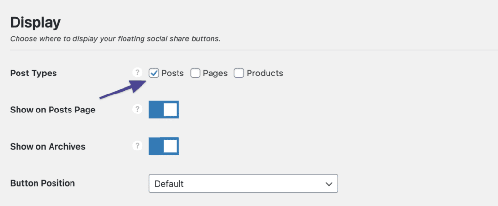 Novashare Floating Bar Post Types