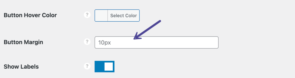 Button margin