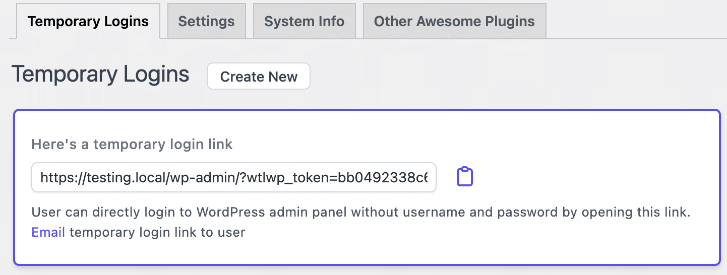 How to create a temporary WordPress login (without sharing password)