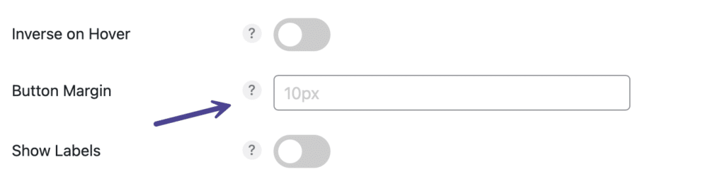 Button margin