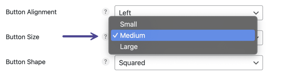 Novashare button size