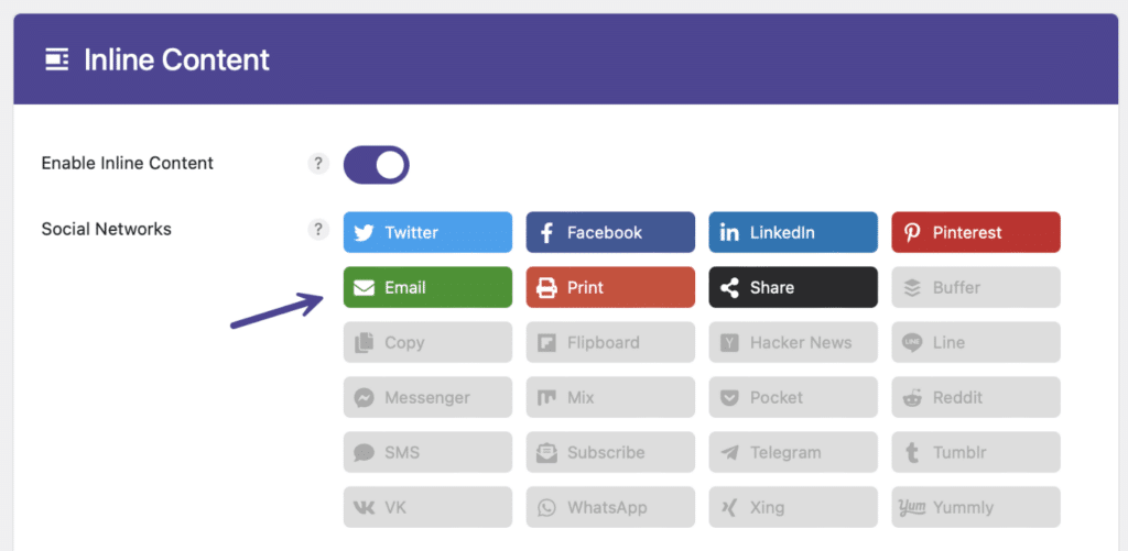 Novashare choose social networks