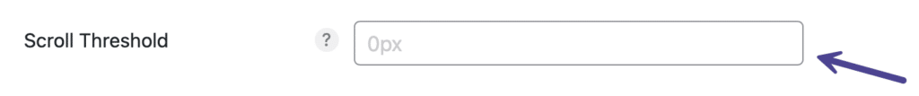 Scroll threshold