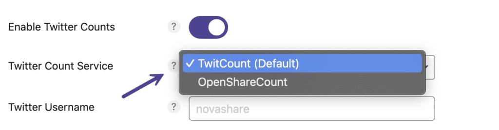 Twitter Count Service - TwitCount