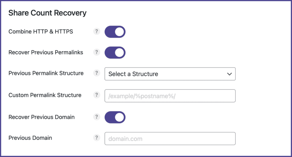 Novashare social share count recovery